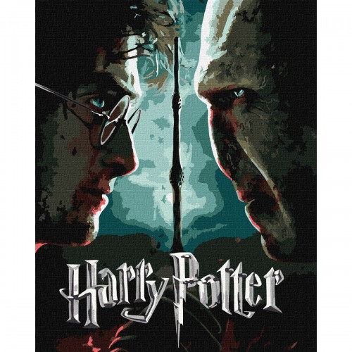 Картина за номерами з фарбами металік "Harry Potter: Гаррі та Волдеморт" 40х50см (Ідейка)