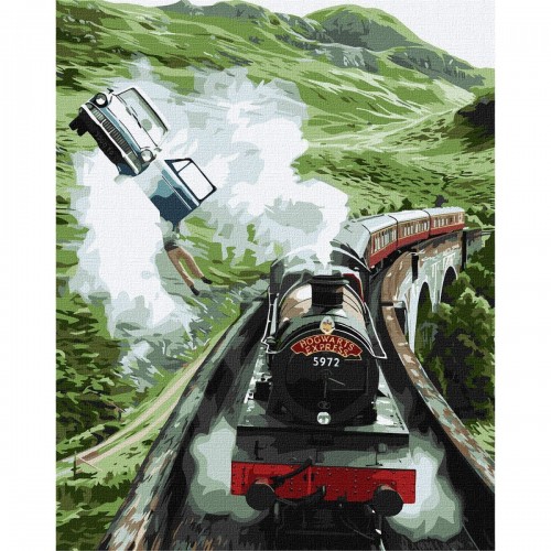 Картина за номерами "Harry Potter: Політ до Гоґвортсу" 40х50см (Ідейка)
