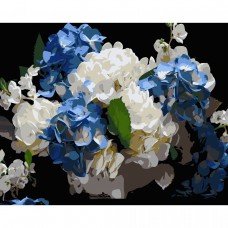 Картина по номерах на чорному фоні 