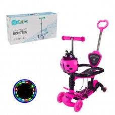Самокат детский 3-х колес 3в1, колеса PU светло (РОЗОВЫЙ)