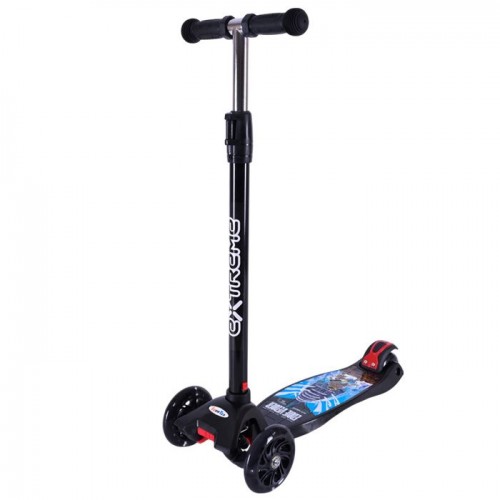 Самокат дитячий 4-х коліс. MAXI, колеса PU світяться (ЧОРНИЙ) (MiC)