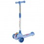 Самокат детский 3-х колес складной, колеса PU муз, батар., свет, звук (ГОЛУБОЙ) (MiC)