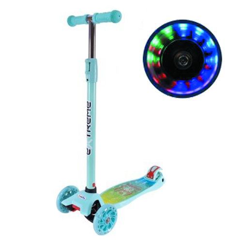 Самокат дитячий 4-х коліс. MAXI, колеса PU світяться (БІРЮЗОВИЙ) (MiC)