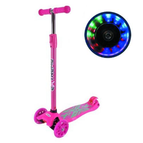 Самокат дитячий 4-х коліс. MAXI, колеса PU світяться (РОЖЕВИЙ) (MiC)