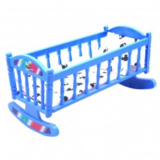 Кроватка с постелью, голубая