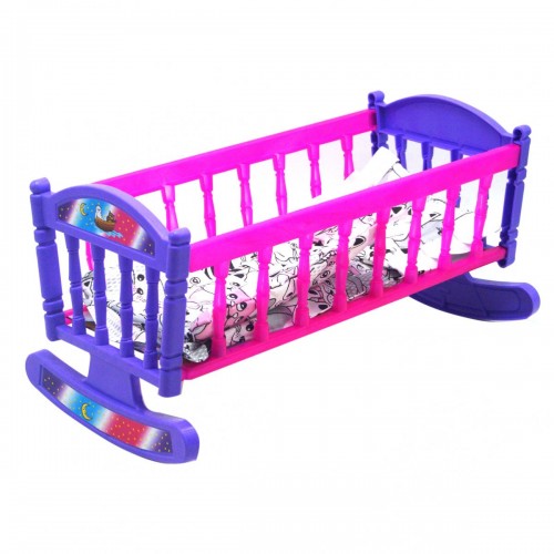 Кроватка с постелью, малиновая (MiC)