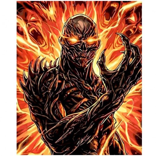 Набір для розпису по номерах "Вогняне прокляття" 40х50см (Ідейка)