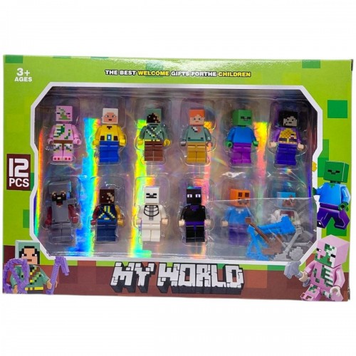 Фигурки с оружием "Майнкрафт" (12 шт. в коробке) (MiC)