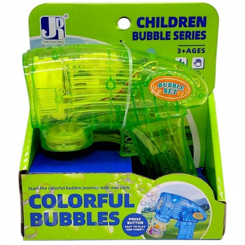 Пистолет с мыльными пузырями (автоматический, подсветка, бутылочка с мыльным раствором) ЗЕЛЕНЫЙ (MiC)