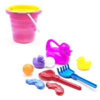 Пісочний набір з лійкою рожевий