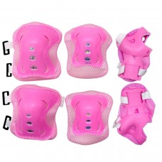 Захисний набір, налокітники, наколінники, запястя, у сітцІ (РОЖЕВИЙ)