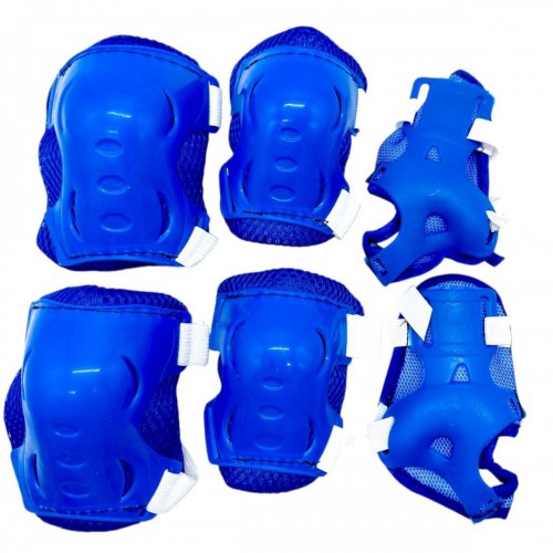 Захисне спорядження, налокітники, наколінники, запястя, у сітці (СИНІЙ) (MiC)