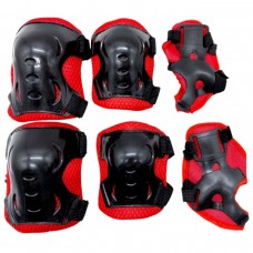 Захисне спорядження, налокітники, наколінники, запястя, у сітці (ЧЕРВОНИЙ)