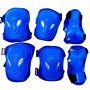 Захисний набір: налокітники, наколінники, запʼястя, у сітці (СИНІЙ) (MiC)