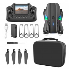 Квадрокоптер на радиоуправлении E 99 D PRO (подсветка, обороты, управление приложением, Wi-fi камера, пульт 2.4 G, экран на пульте, TF Card, футляр)