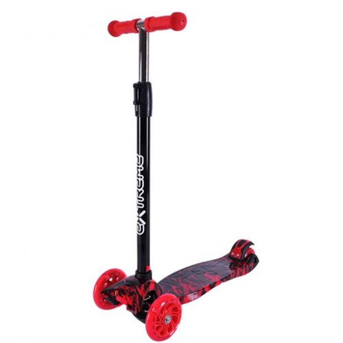 Самокат дитячий 4-х коліс MAXI, колеса PU світяться (ЧЕРВОНИЙ) (MiC)