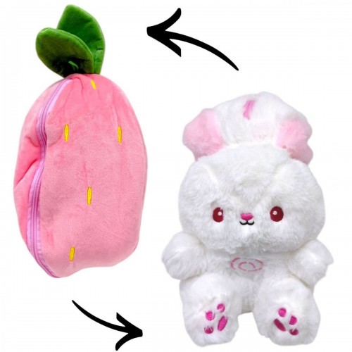 Мягкая игрушка-трансформер "Дышащий заяц" (Клубника) 35см (MiC)
