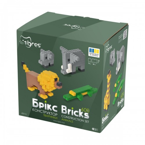 Конструктор Брікс тваринки 600 ел., Tigres (TIGRES)