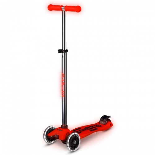 Самокат Micro серії Maxi Deluxe Glow LED – Червона аура (Micro)