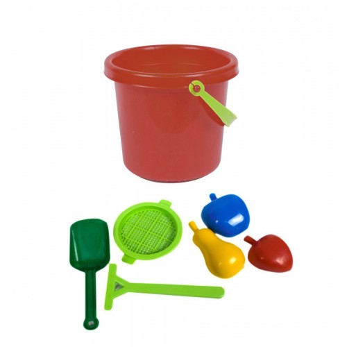 Набір для гри з піском "Волошка", червоний (Colorplast)