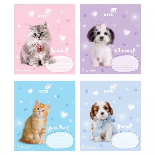 Зошит 12 арк., кос., УФ лак + глітер, RH (Kite)