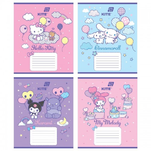 Зошит 12 арк., кос., софт тач + УФ лак, HK-2 (Kite)