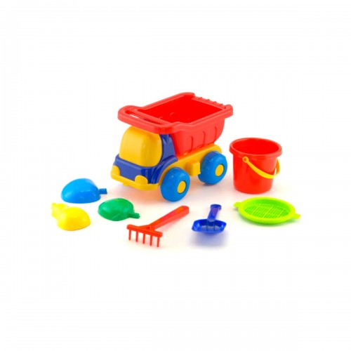 Машинка "Бджілка №3" з пісочним набором (червона) (Colorplast)