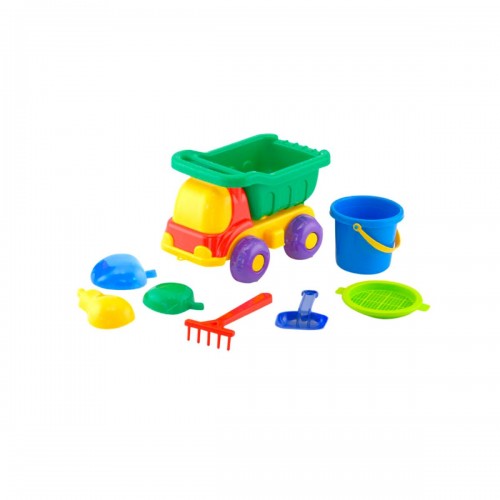 Машинка "Бджілка №3" з пісочним набором (зелена) (Colorplast)