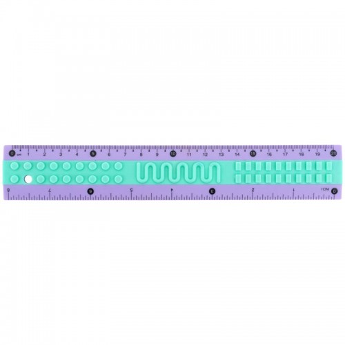 Лінійка пластикова 20см Kite Classic, фіолетово-зелена (Kite)