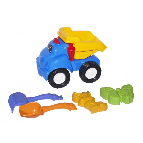 Машина "Смайл самоскид" №2 (синій) з пісочним набором (Colorplast)