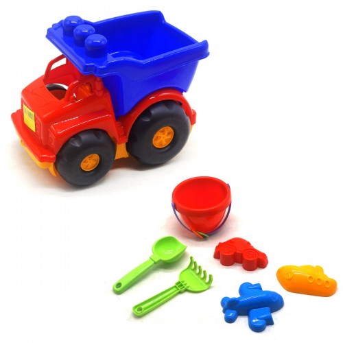 Машина самоскид "Тотошко" з пасочками (червоно-синя) (Colorplast)