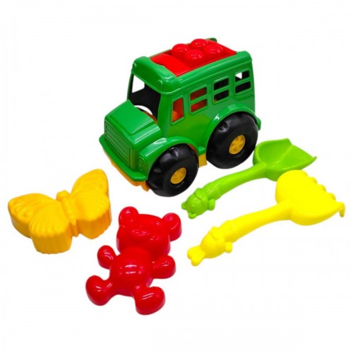 Автобус "Бусик" з пісочним набором, зелений (Colorplast)