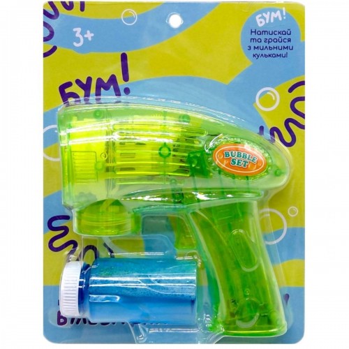 Мыльные пузыри-пистолет, 15 см (ЗЕЛЕНЫЙ) (MiC)