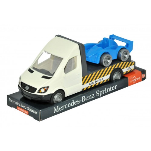 Автомобіль Mercedes-Benz Sprinter евакуатор (білий) на планшетці, Tigres білий (TIGRES)