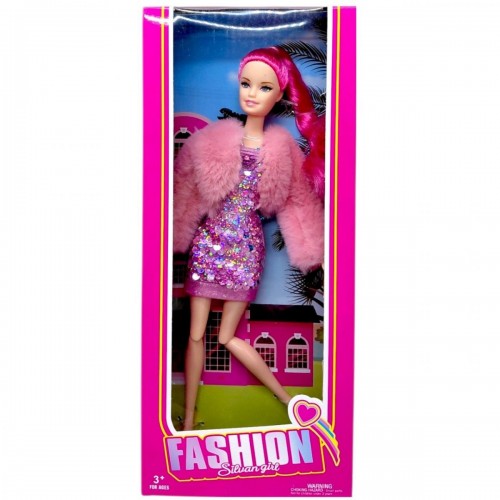 Кукла а в стильном наряде (РОЗОВАЯ) (MiC)
