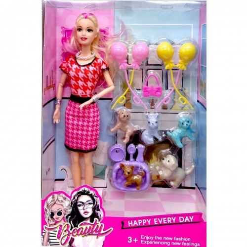 Кукла с любимцами, игровой набор (ВИД 2) (MiC)