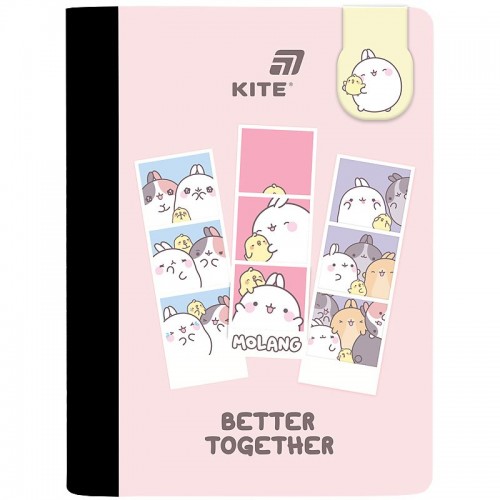 Блокнот з магн. закладкою, А5, 60 арк., кл., ML (Kite)