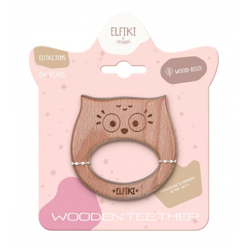 Гризунець дерев'яний, сова "Мія" (еко-іграшка) (ELFIKI)