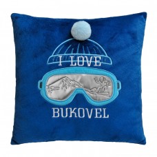 Стильна подушка-сувенір I love Bukovel