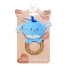 Іграшка - брязкальце з дерев'яним гризунцем пташка Піпо