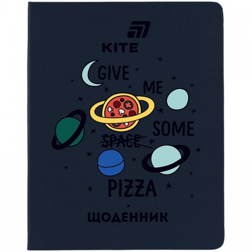 Щоденник шкільний, тверда обкл. PU, Pizza (Kite)