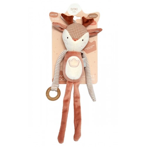 Мʼяка іграшка - брязкальце косуля "Рубі" (ELFIKI)