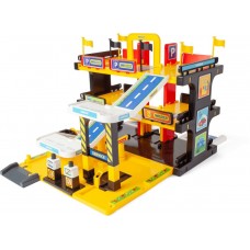 Гараж Сервіс (реалістичний гараж обладнаний ліфтом, що перевозить машинку на потрібний поверх, рампою, авто мийкою, автозаправкою, станцією техобслуговування і багатьма декораціями і наклейками)