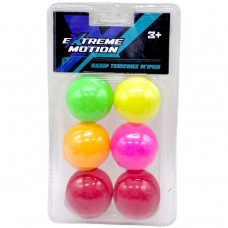 Мячики для тенниса (материал PP, 6 шт в упак.слюда)