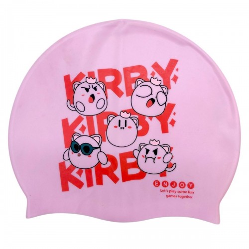 Шапочка для плавания силиконовая, в пакете "KIRBY" (РОЗОВАЯ) (MiC)