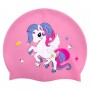 Шапочка для плавания силиконовая, в пакете «ЕДИНОРОГ» (РОЗОВАЯ) (MiC)