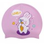 Шапочка для плавания силиконовая, в пакете "ЗАЯЦ" (РОЗОВАЯ) (MiC)
