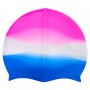 Шапочка для плавания силиконовая, в пакете (Розово-голубая) (MiC)