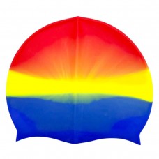 Шапочка для плавания силиконовая, в пакете (КРАСНО-СИНЯЯ)