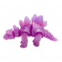 Игрушка подвижная 3D Динозавр 18 см, Стегозавр (ПРОЗОРНО-РОЖЕВЫЙ) (MiC)